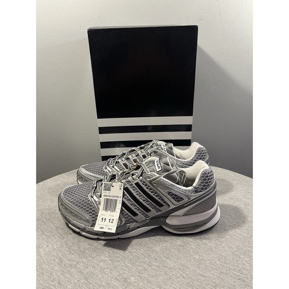 Adidas Adistar Control 5 Grey Silver Metallic Running Sneakers Men's 11 - JQ4165 - Picture 5 of 12